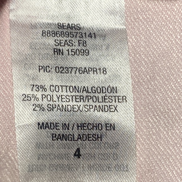 Toughskins Girl's Sparkly Pink Denim Jacket Snap Buttons Size 4 - Picture 6 of 8